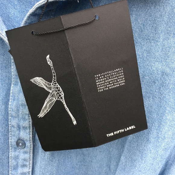 NWT The Fifth Label Shirt Dress Cotton Blue S - Picture 7 of 14